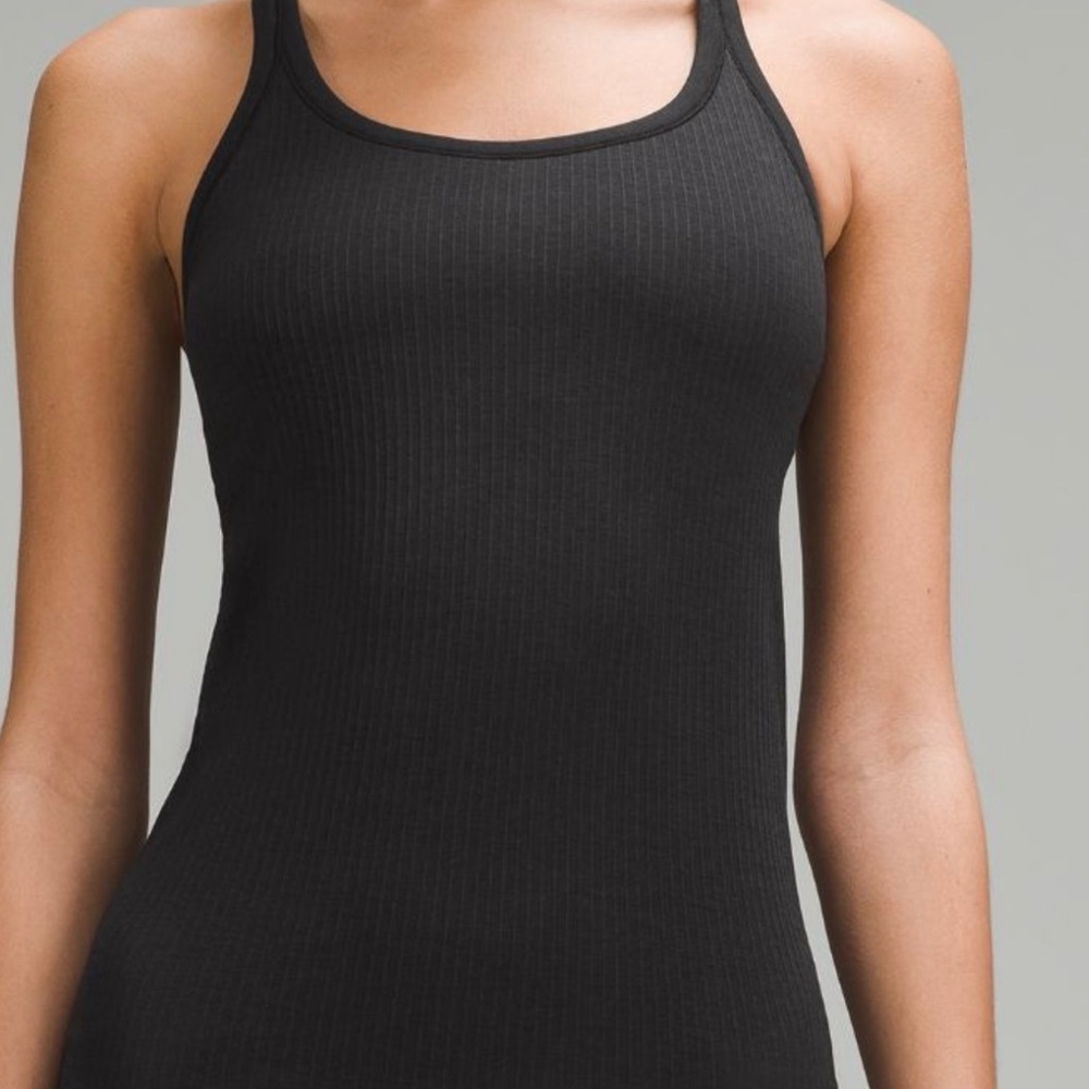Classic Ribbed Tank Top - Black Lululemon Ebb Tanktop